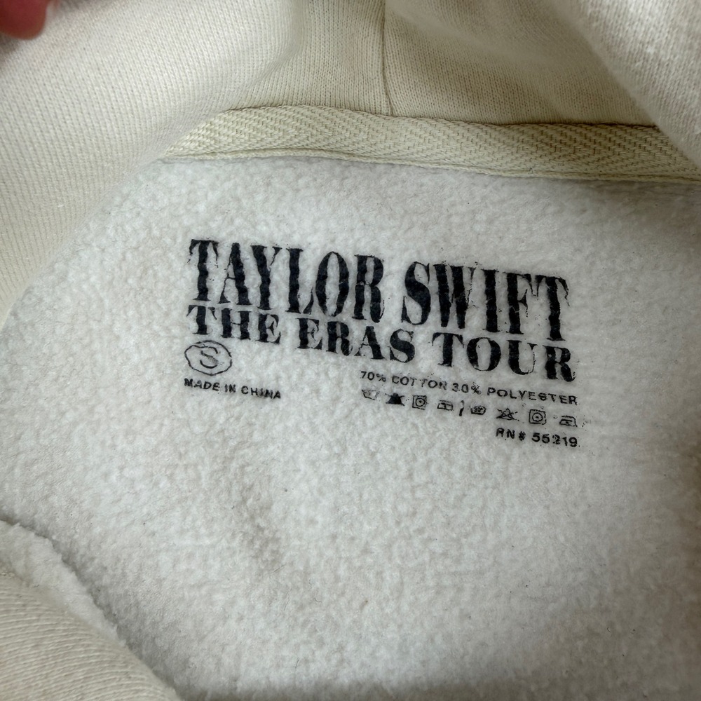 Taylor Swift The Eras Tour Hoodie Cream Off White Independent trading Co small - Picture 6 of 9